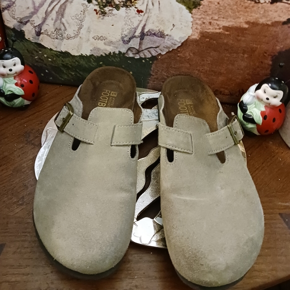 White Mountain Footbed Sandals Brown Leather 6M.Buckle. Slip On Slide On. - Picture 5 of 15